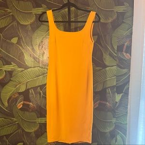 casual yellow dress.